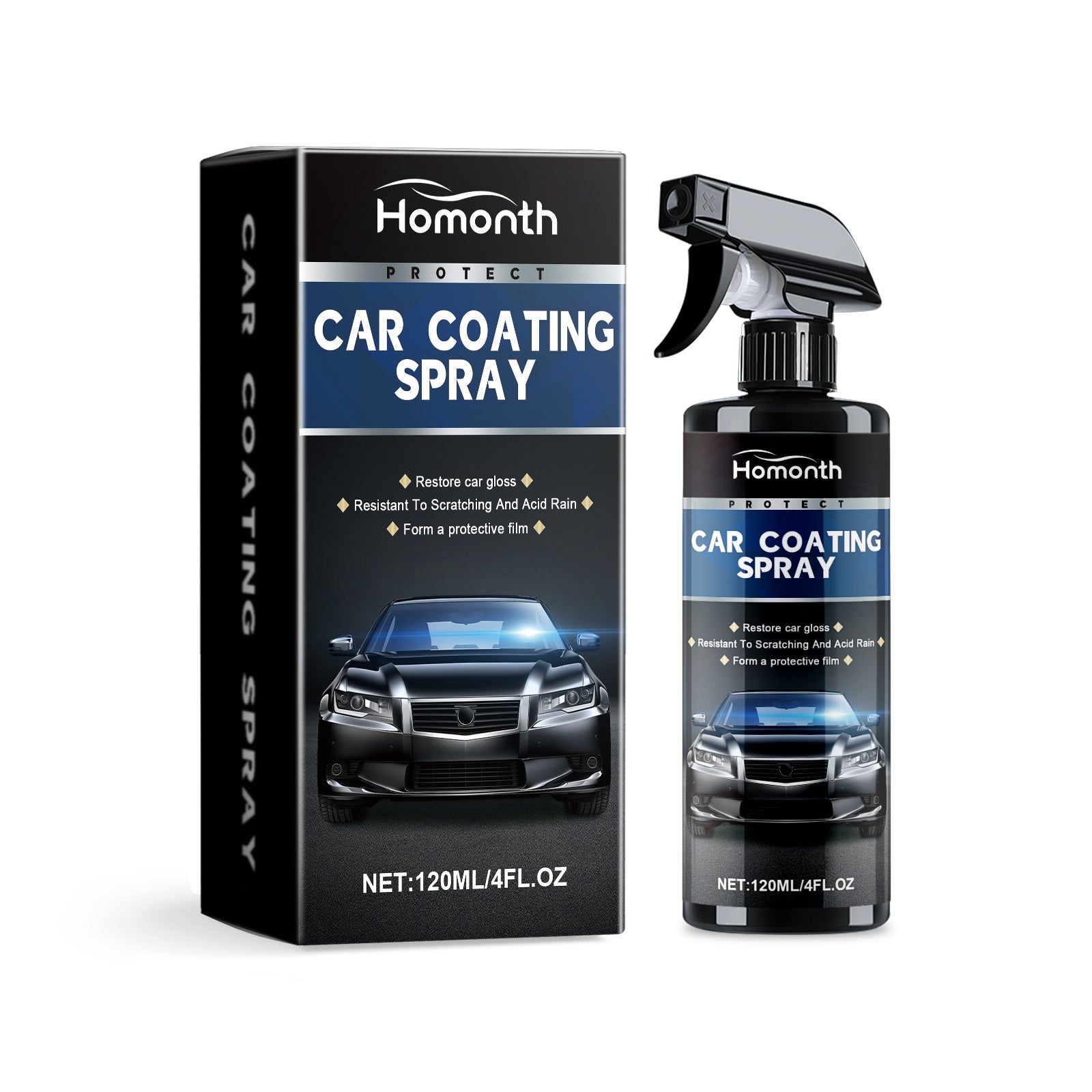 Spray de protection céramique au graphène pour carrosserie, 120 ml