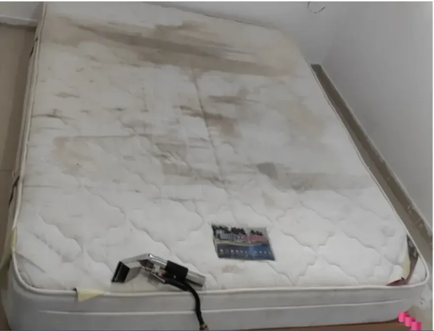 Avant : Matelas d'enfant — traitement anti-acariens complet